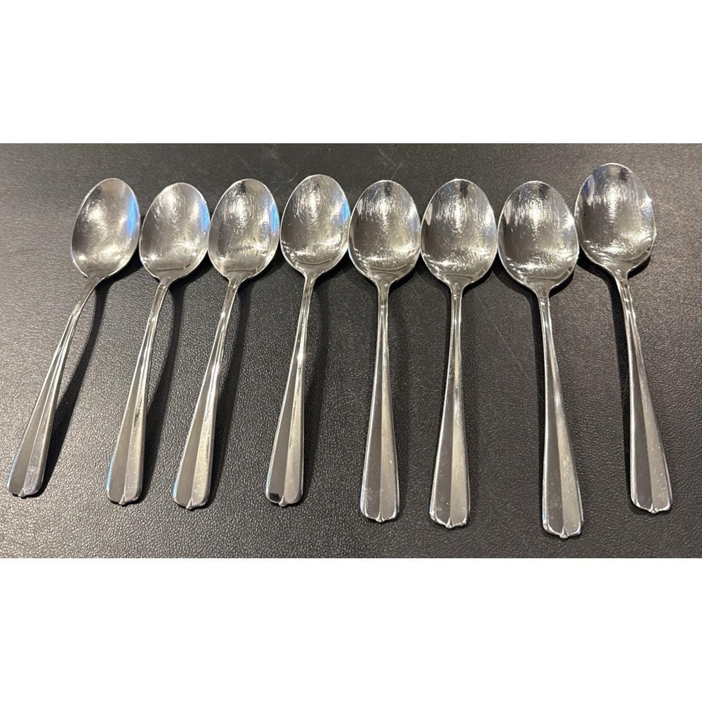 Oneida Gala Impulse Soup Spoons Spoon Stainless Flatware Silverware Set Of 8‎